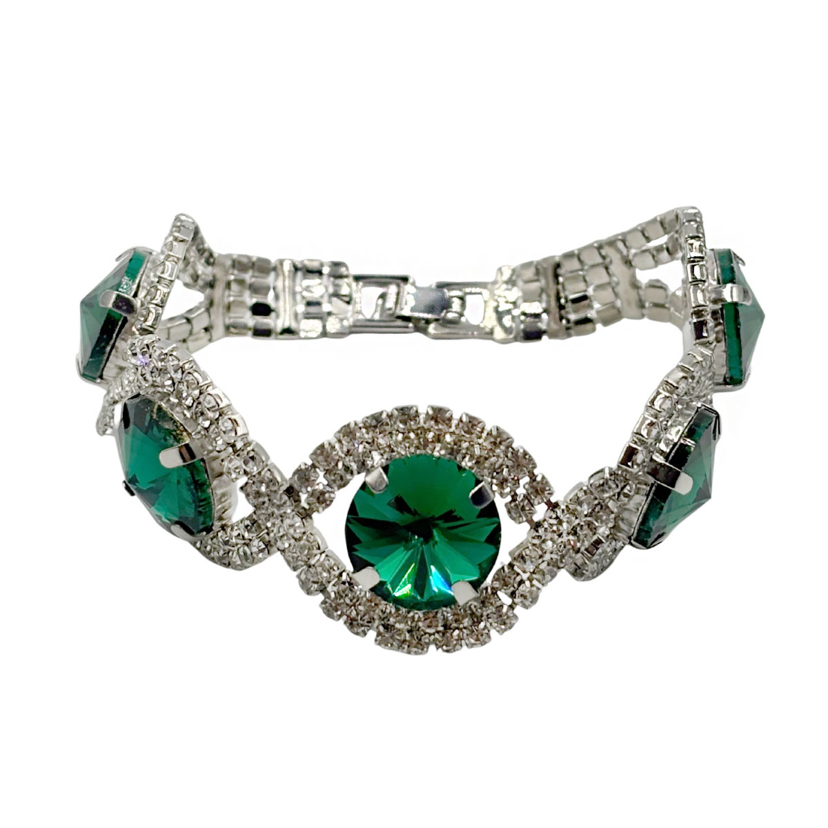 Pulsera Piedra Oval Verde Aktuales Para Mujer image number null