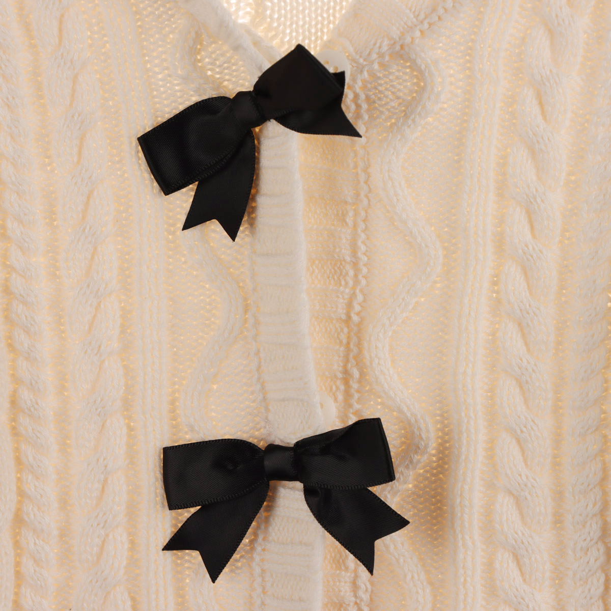 Cardigan Tejido Trenzas Mo&ntilde;os Decorativos Fukka para Ni&ntilde;a image number null