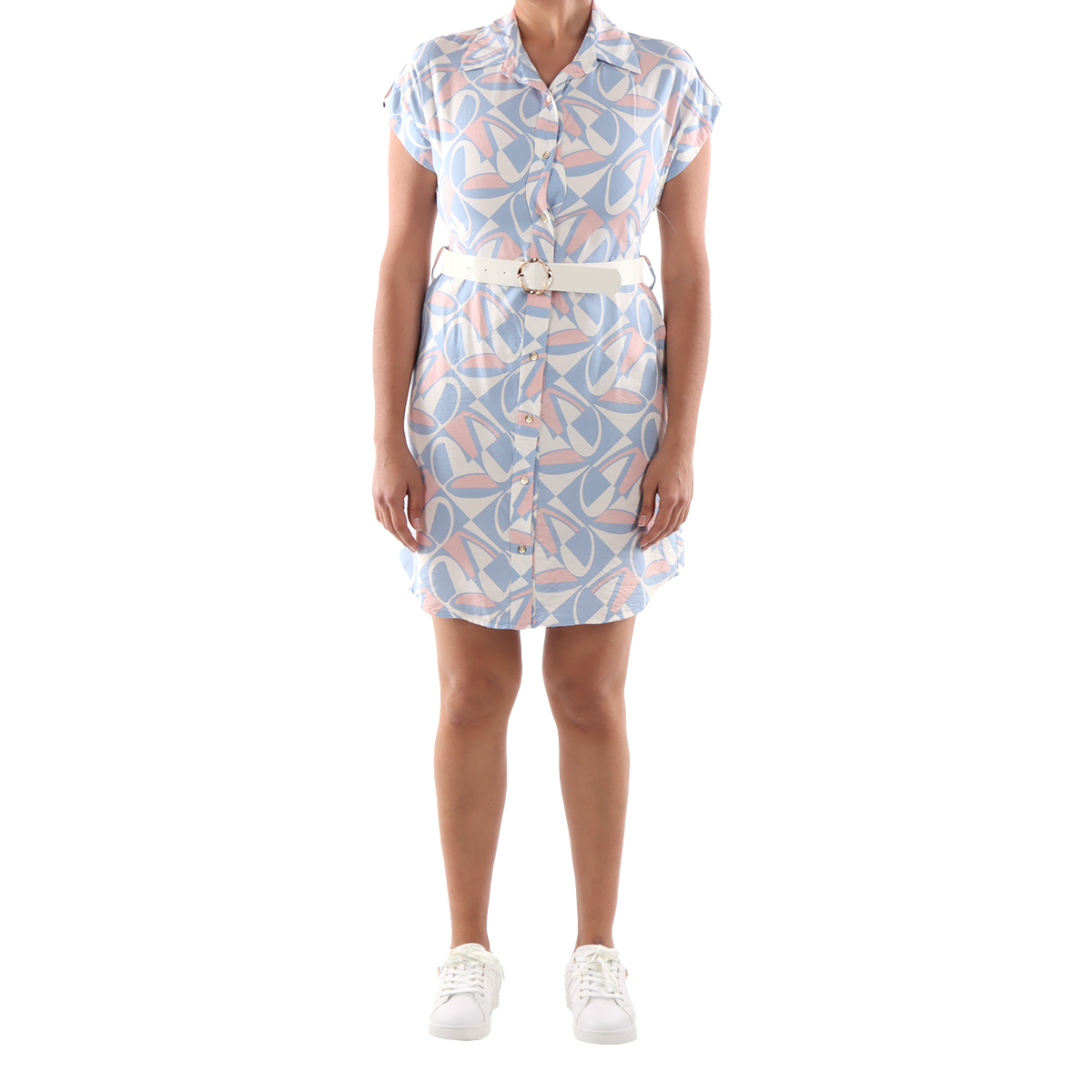 Vestido Sport Dise&ntilde;o Geom&eacute;trico Ann Miller para Mujer Petite image number null