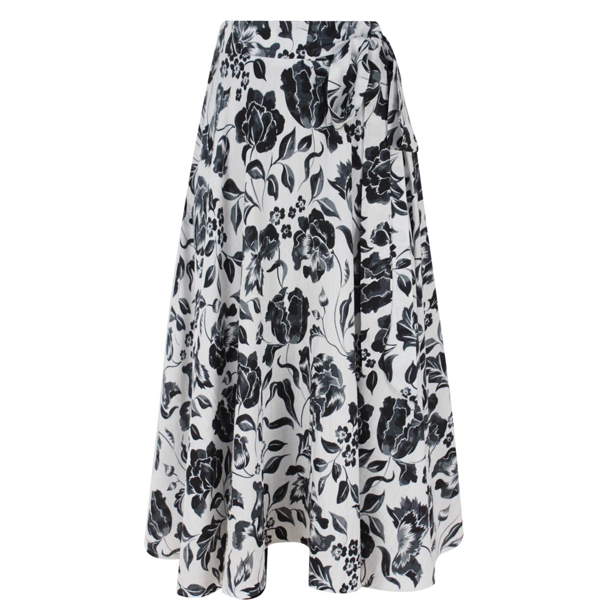 Falda Midi con Estampado Floral para Mujer Petite Just By Basel image number null