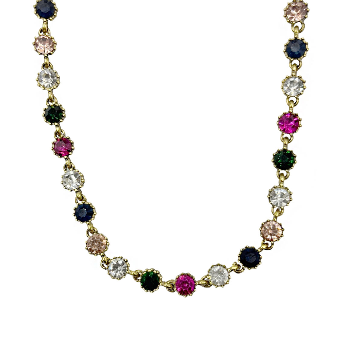 Collar Multi Cristales Colores Aktuales Para Mujer image number null