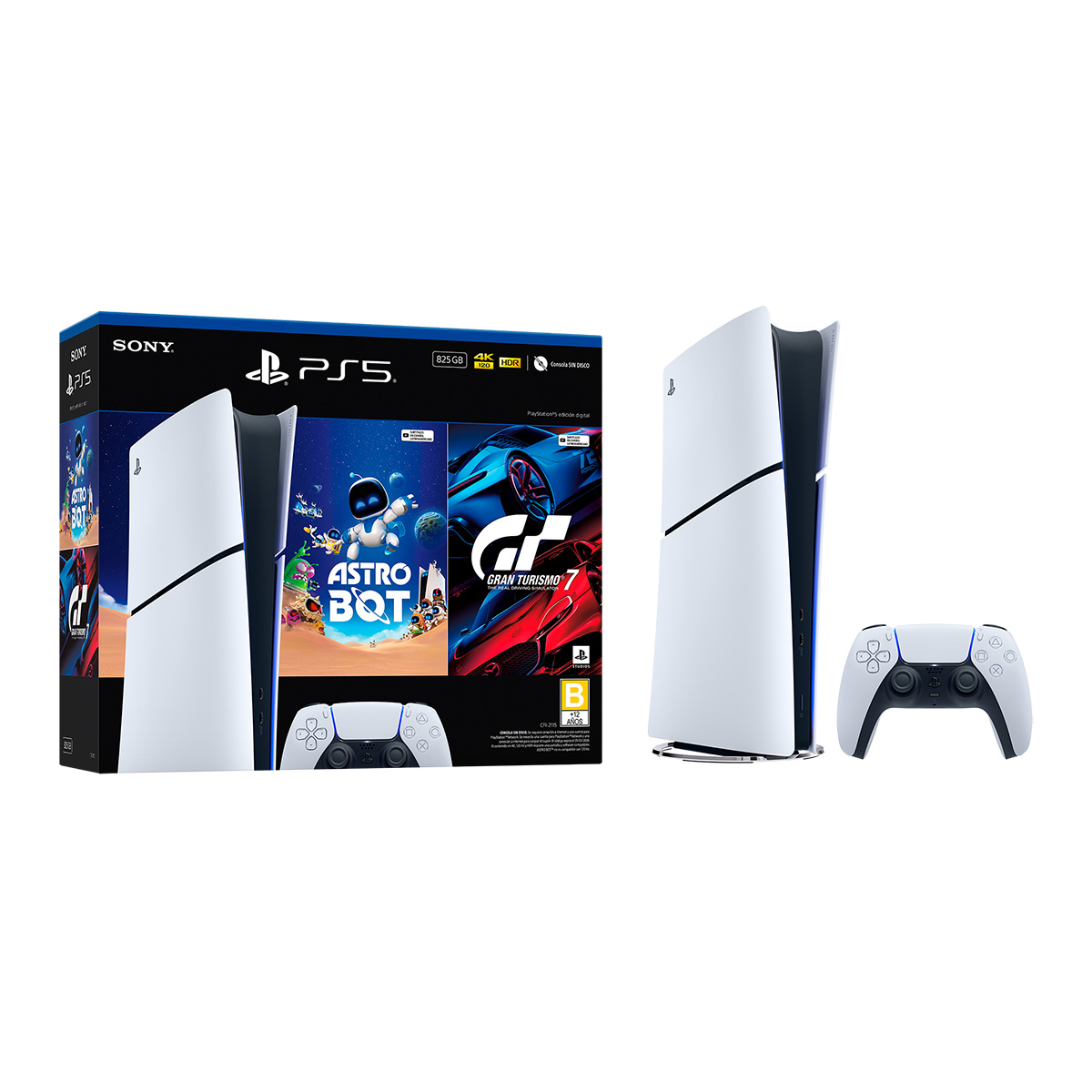Kit Consola PlayStation&reg;5 Ed digital de 825GB: ASTROBOT y GranTurismo 7 image number null