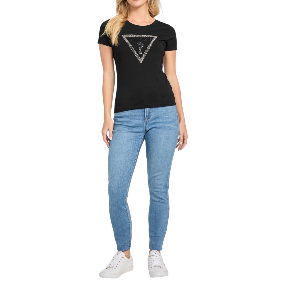 Playera Manga Corta Guess Factory Para Mujer image number null