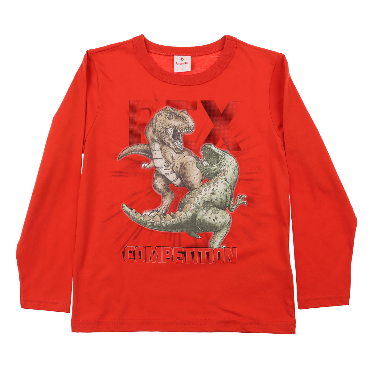 Playera Manga Larga Dinosaurio Brandili para Ni&ntilde;o image number null