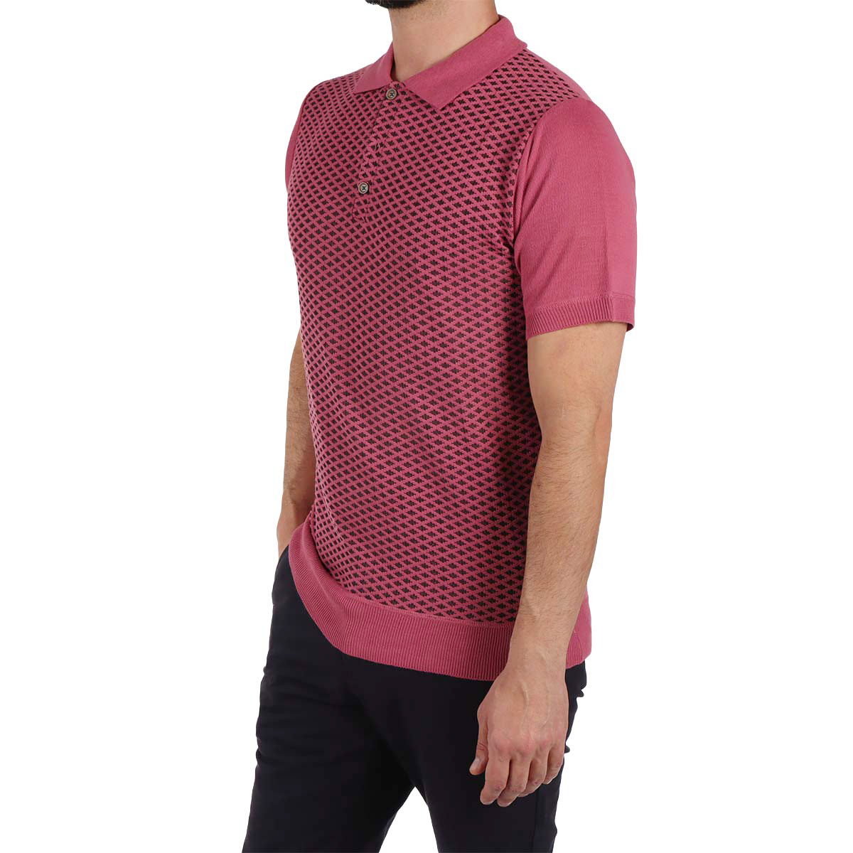 Playera Polo Manga Corta Texturizada Casual Yongster Hombre image number null
