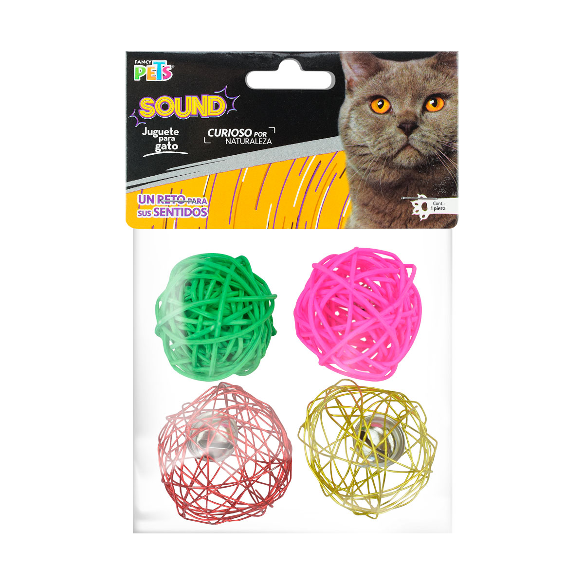 Juguete Bola Sound 4pz Acuario Lomas image number null