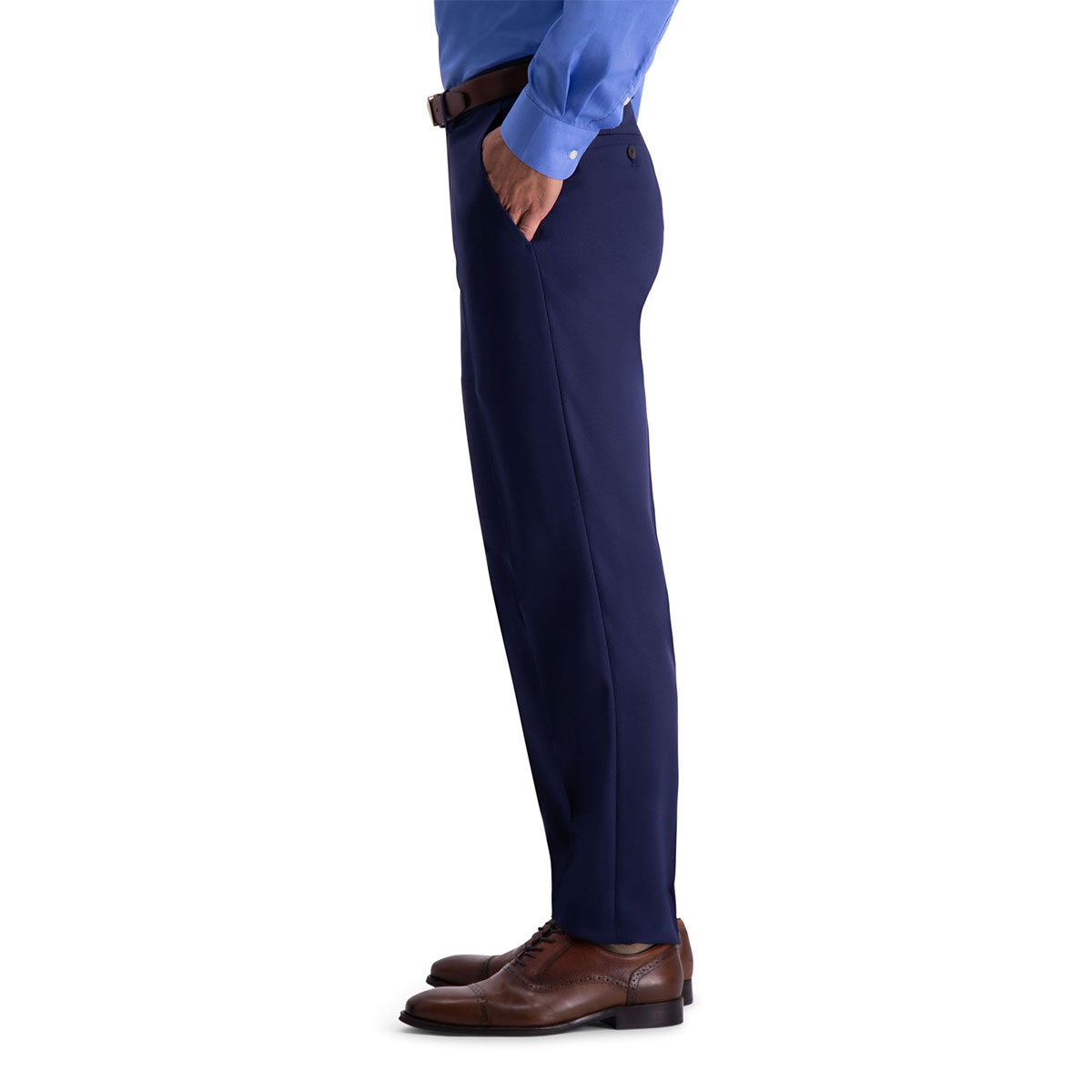 Pantalon Active Series Slim Fit Modelo elo Hy80243A Azul Medio Haggar Para Hombre image number null