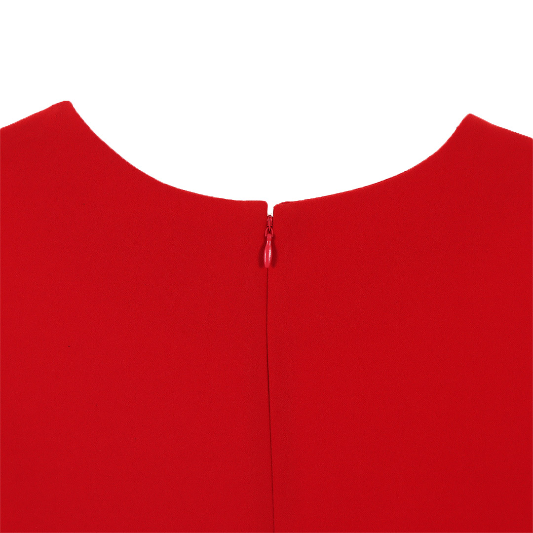 Vestido Rojo Sin Manga Casual Bolsillos LIFESTYLER para Mujer Curvy image number null