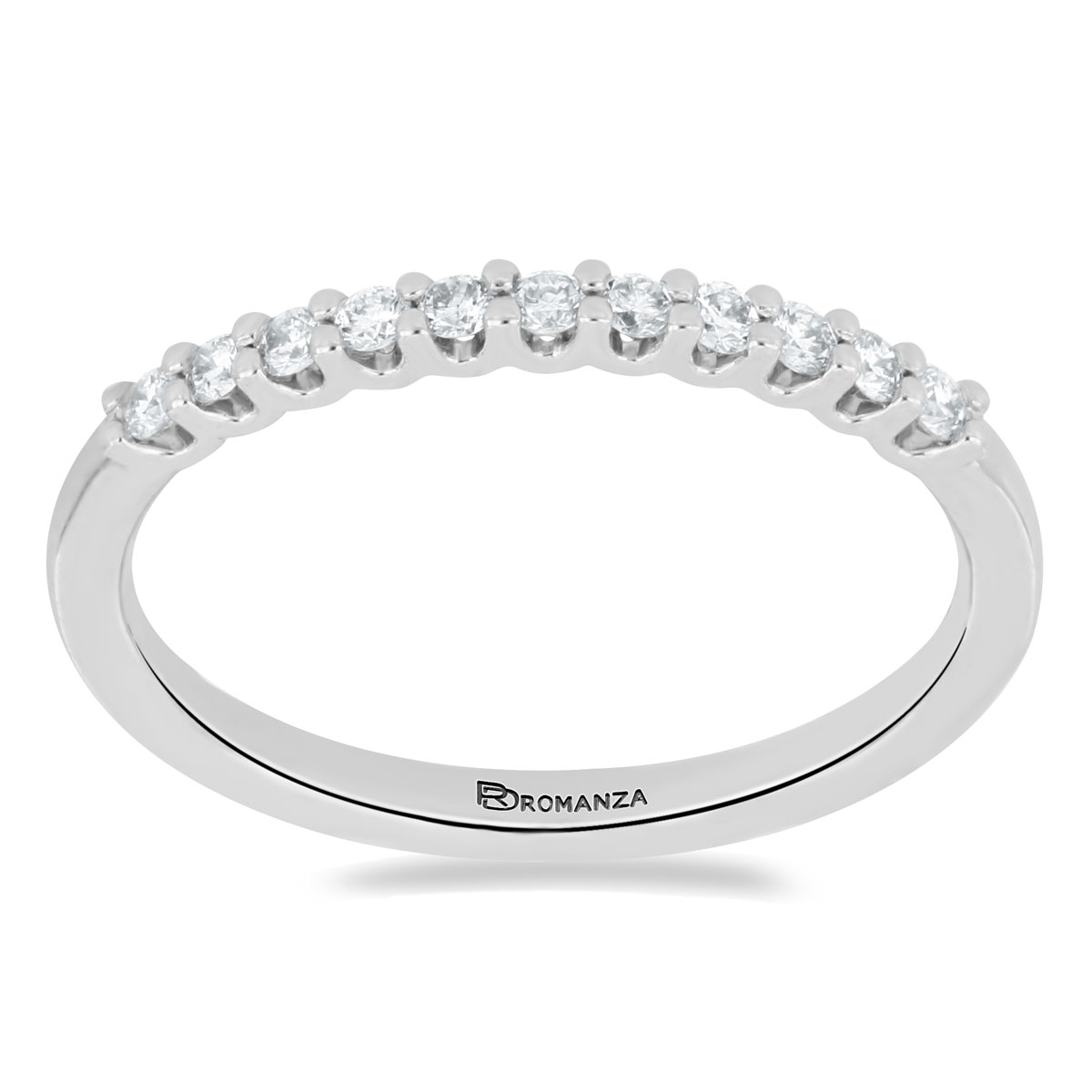Churumbela Oro Blanco 14K y 0.20 Qts Diamante Romanza image number null