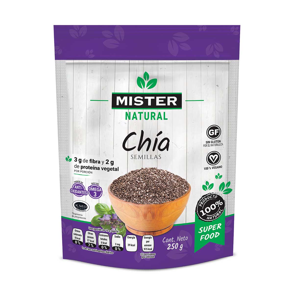 Semillas De Chia 250 Grs Mister Alimentos image number null