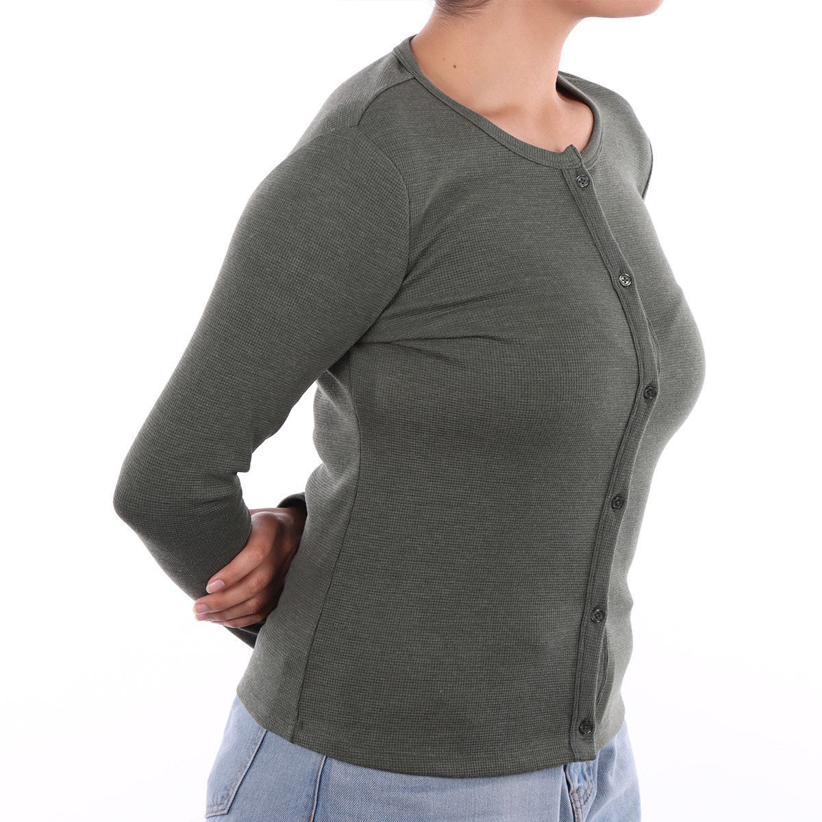 Cardigan con Botones y Cuello Redondo Arqueology para Mujer image number null