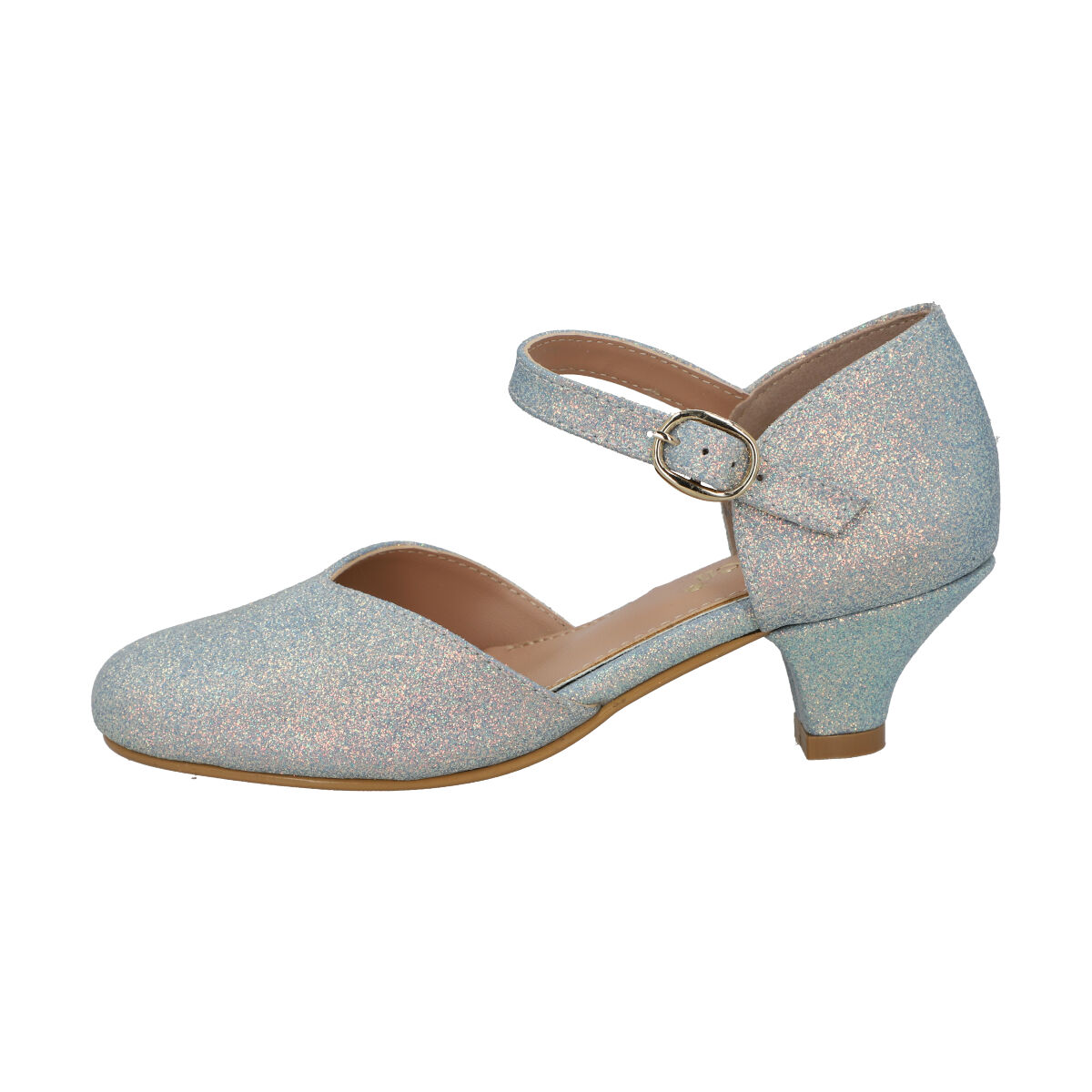 Zapatilla con tacon 17-23 azul  Cristeen image number null