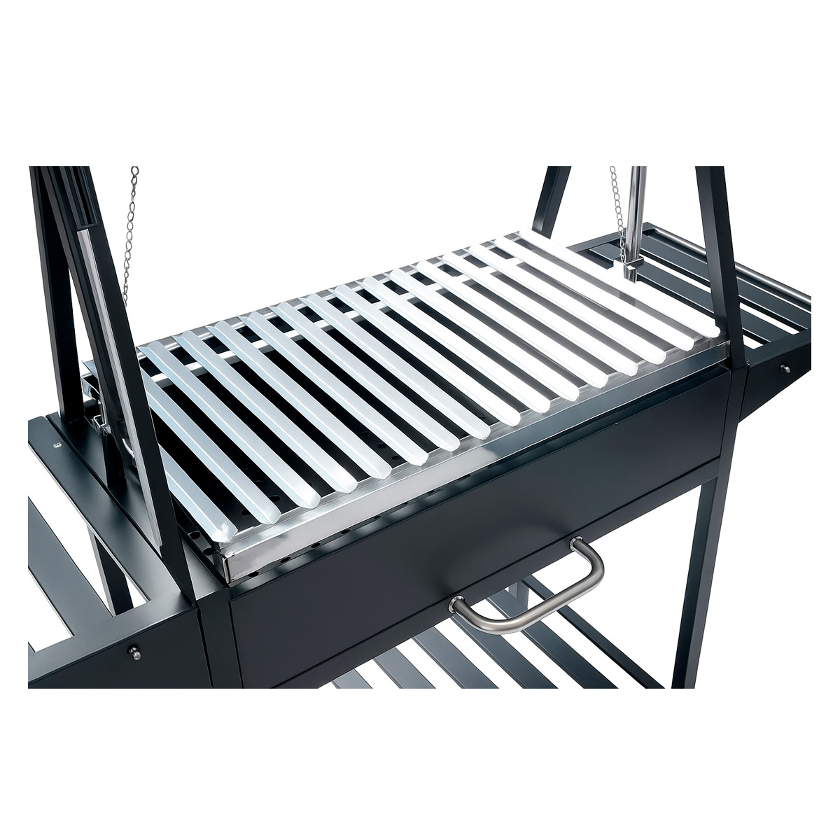 Asador Carb&oacute;n Parrilla Acero Inoxidable Easywheels image number null