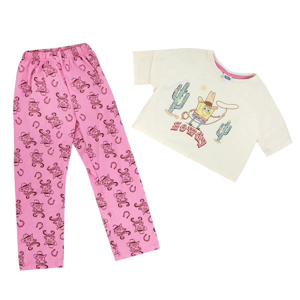 Pijama Manga Corta Bob Esponja para Ni&ntilde;a image number null
