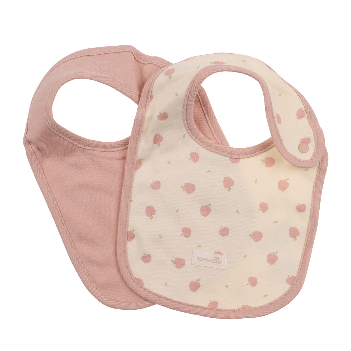 Set 2 Baberos Estampado Manzana Algod&oacute;n Carosello Beb&eacute; Ni&ntilde;a image number null