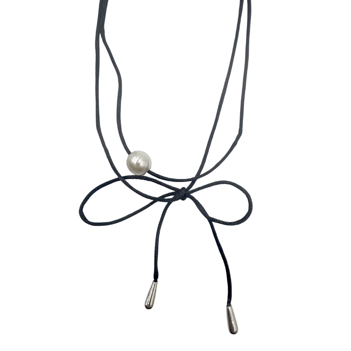 Choker Liston Cuero Perla Aktuales Para Mujer image number null