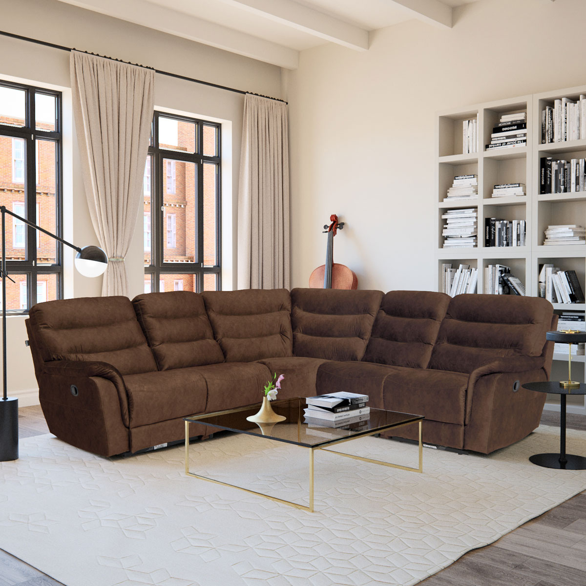 Sala Seccional Reclinable Duero Chocolate Boal image number null