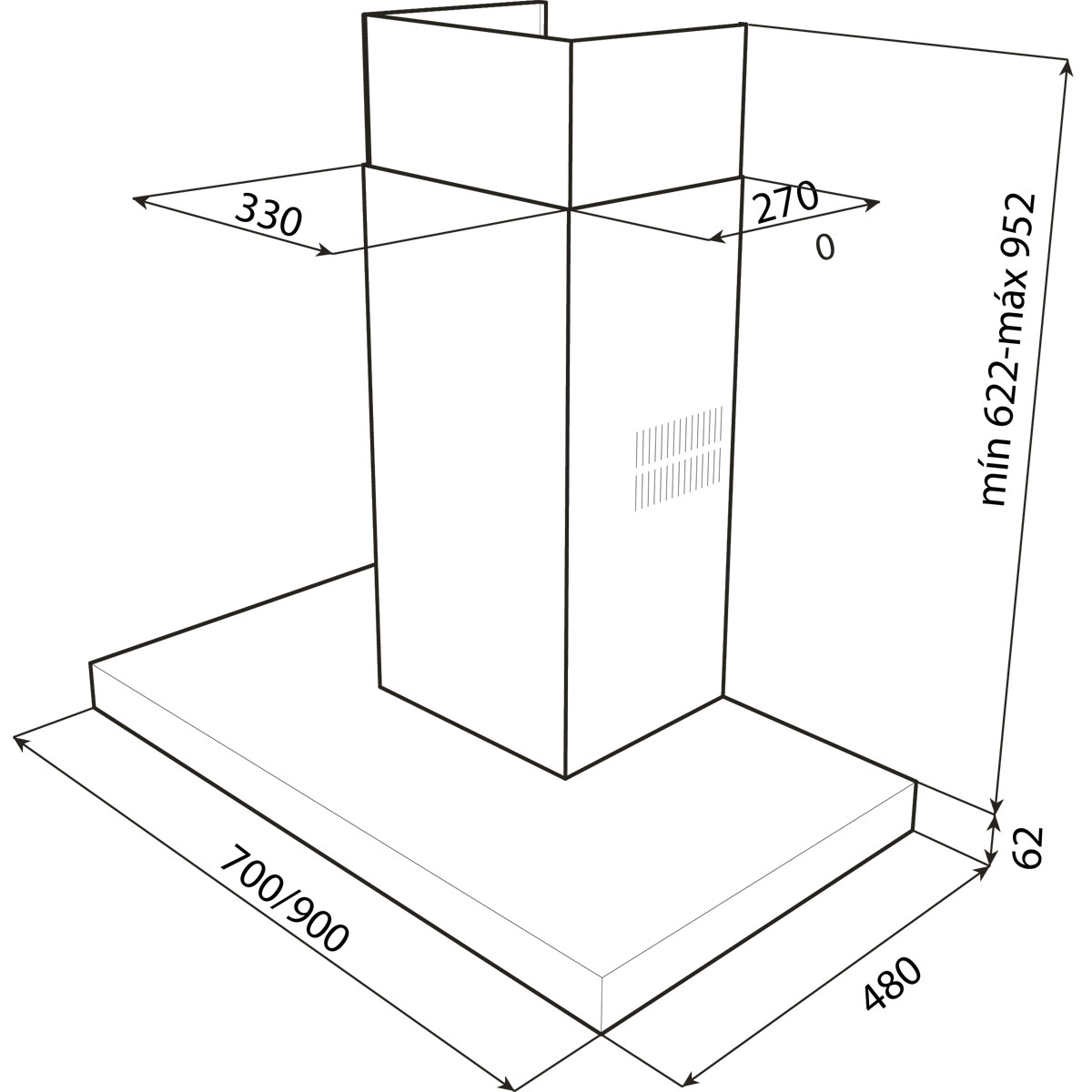 Campana De Pared Teka Mexicana 90Cm Inox image number null