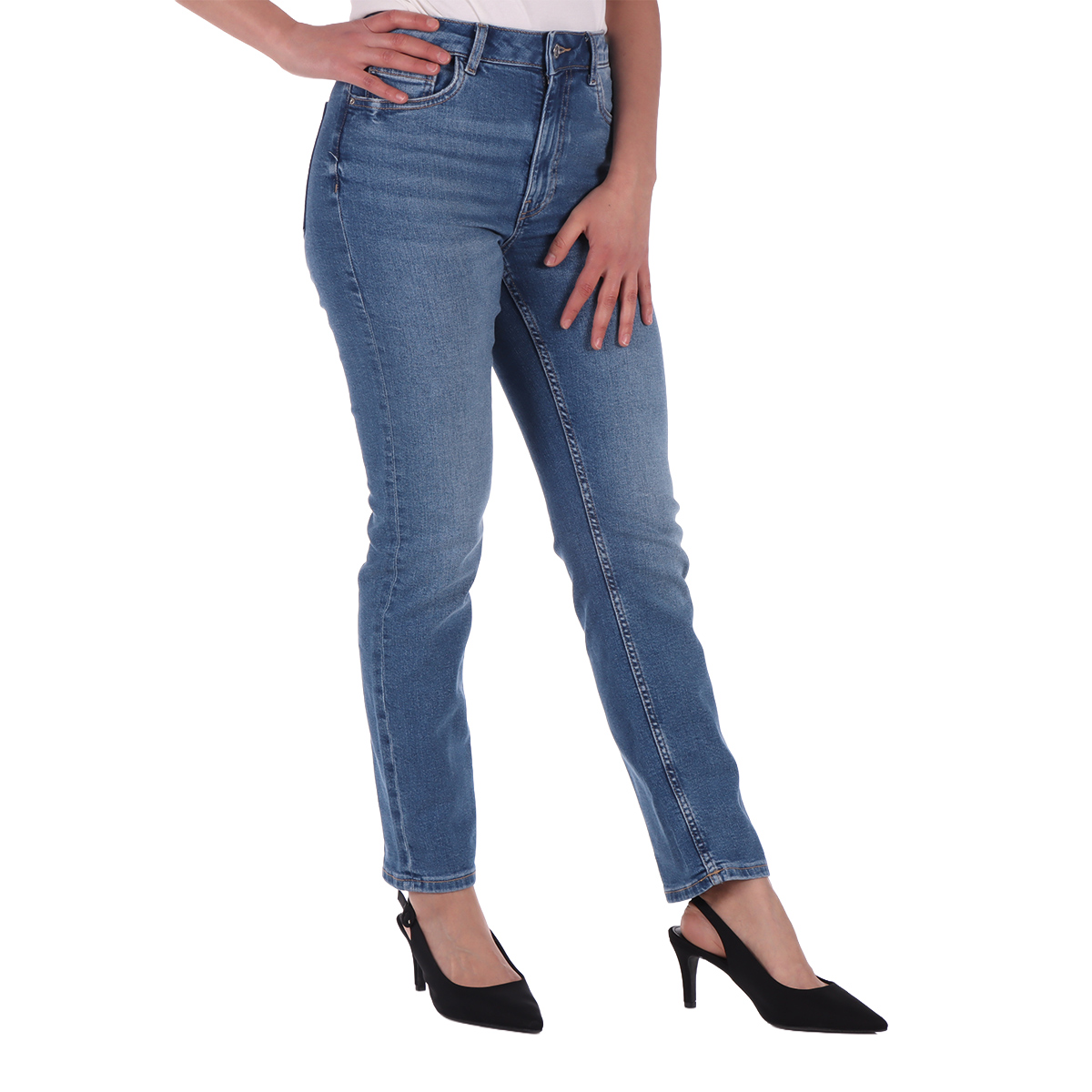 Jeans Skinny Fit Ajuste Ce&ntilde;ido OVS para Mujer image number null