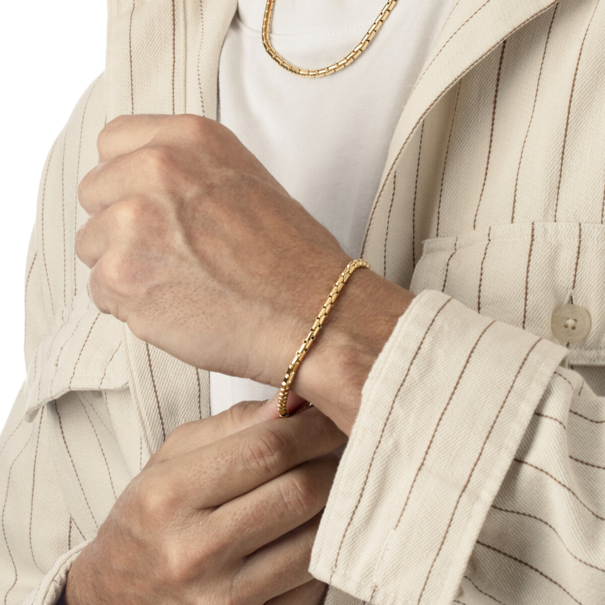 Brazaletes Acero Inoxidable Lotus Style para Hombre image number null