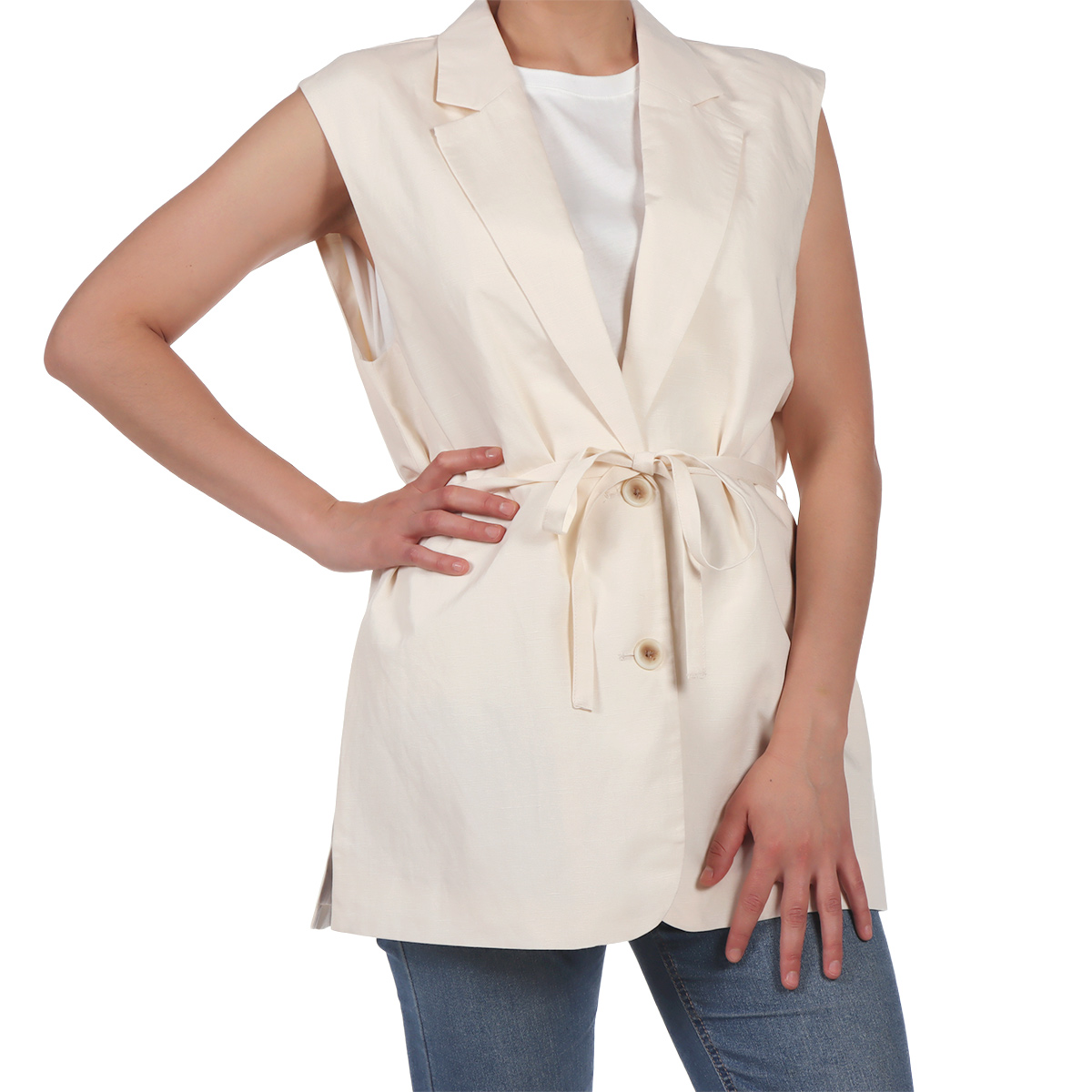 Chaleco Sastre con Botones y Lazo OVS para Mujer image number null
