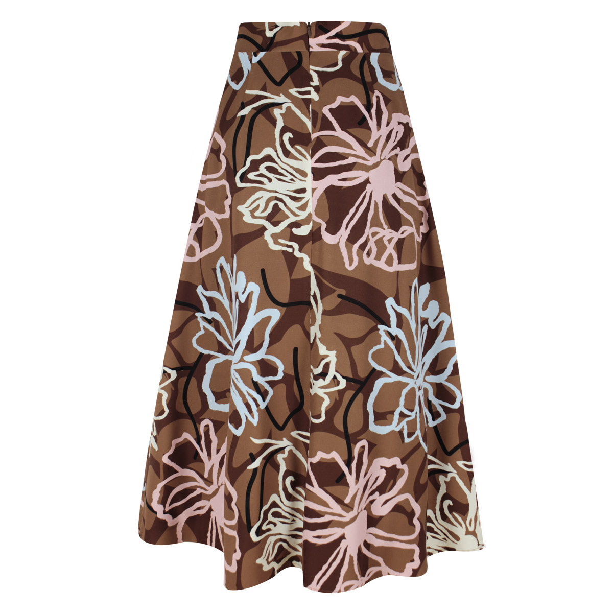 Falda L&iacute;nea A Estampado Pinceladas Florales Basel Para Mujer image number null