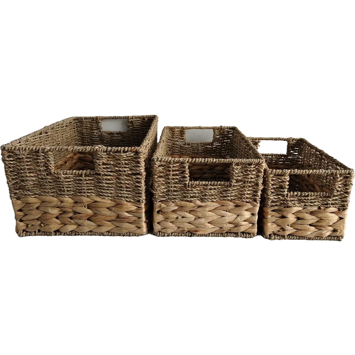 Set 3 Canastas Organizadoras Vintage Home Seagrass image number null