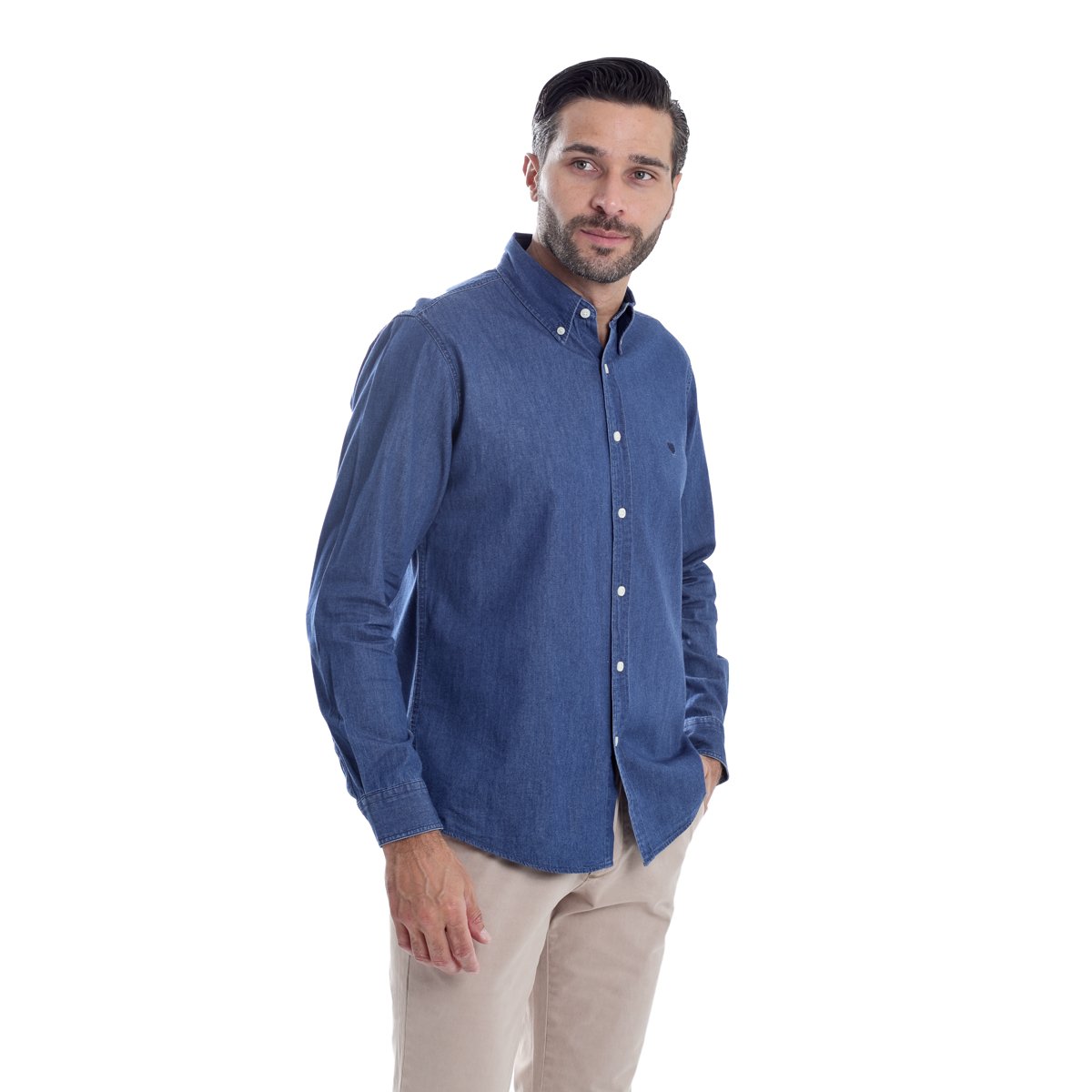 Camisa Regular Chaps Manga Larga para Hombre image number null