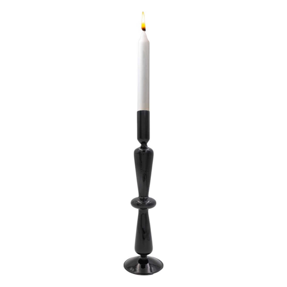 Portavela Temis Vidrio Negro Zense image number null