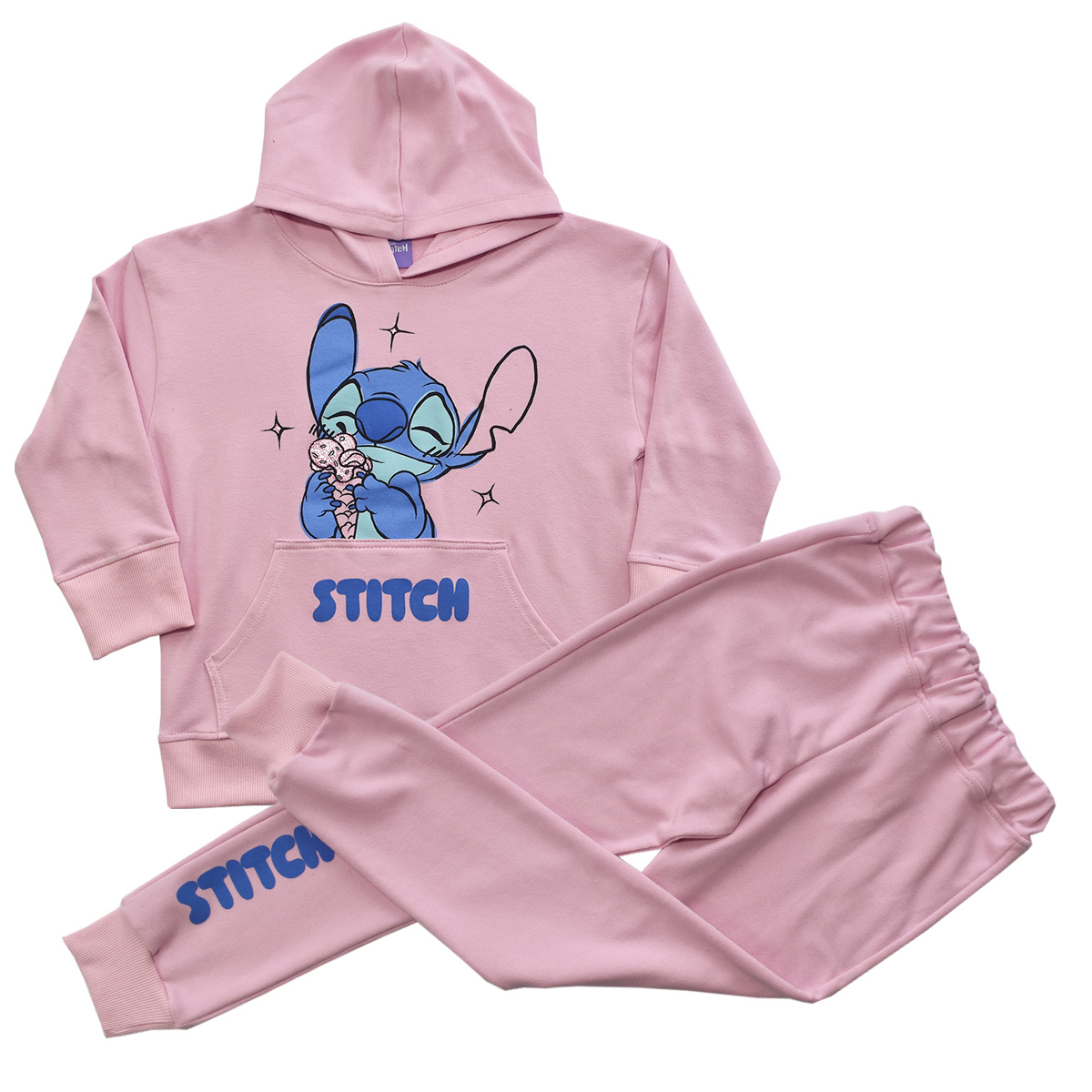 Conjunto de Pants y Sudadera con Capucha Dise&ntilde;o Disney Stitch para Ni&ntilde;a image number null