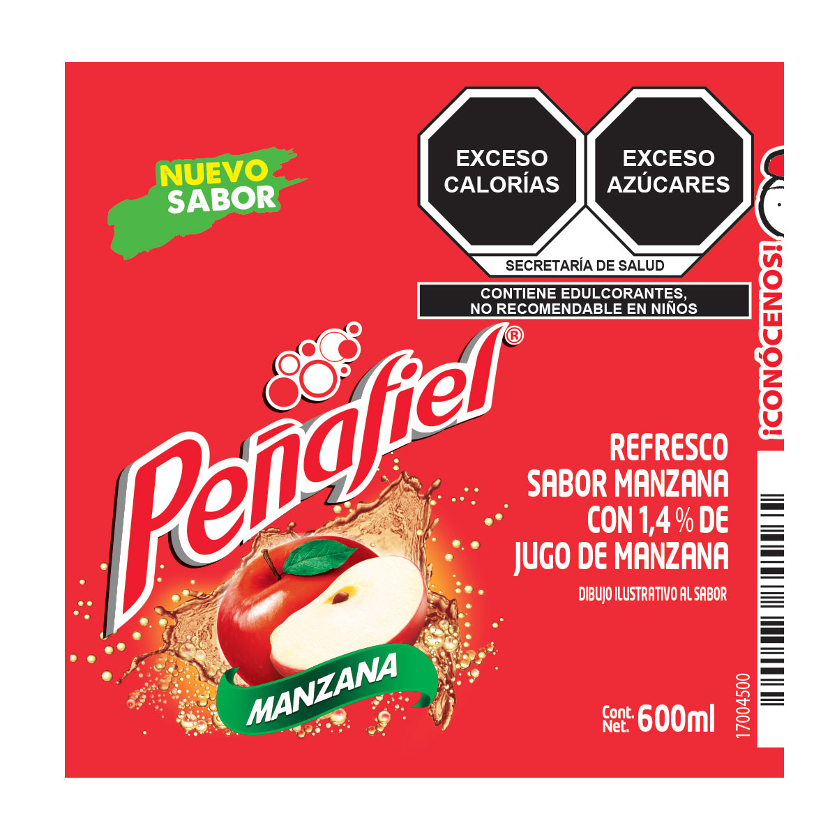 Refresco Manzana Roja 600 ml Pe&ntilde;afiel image number null