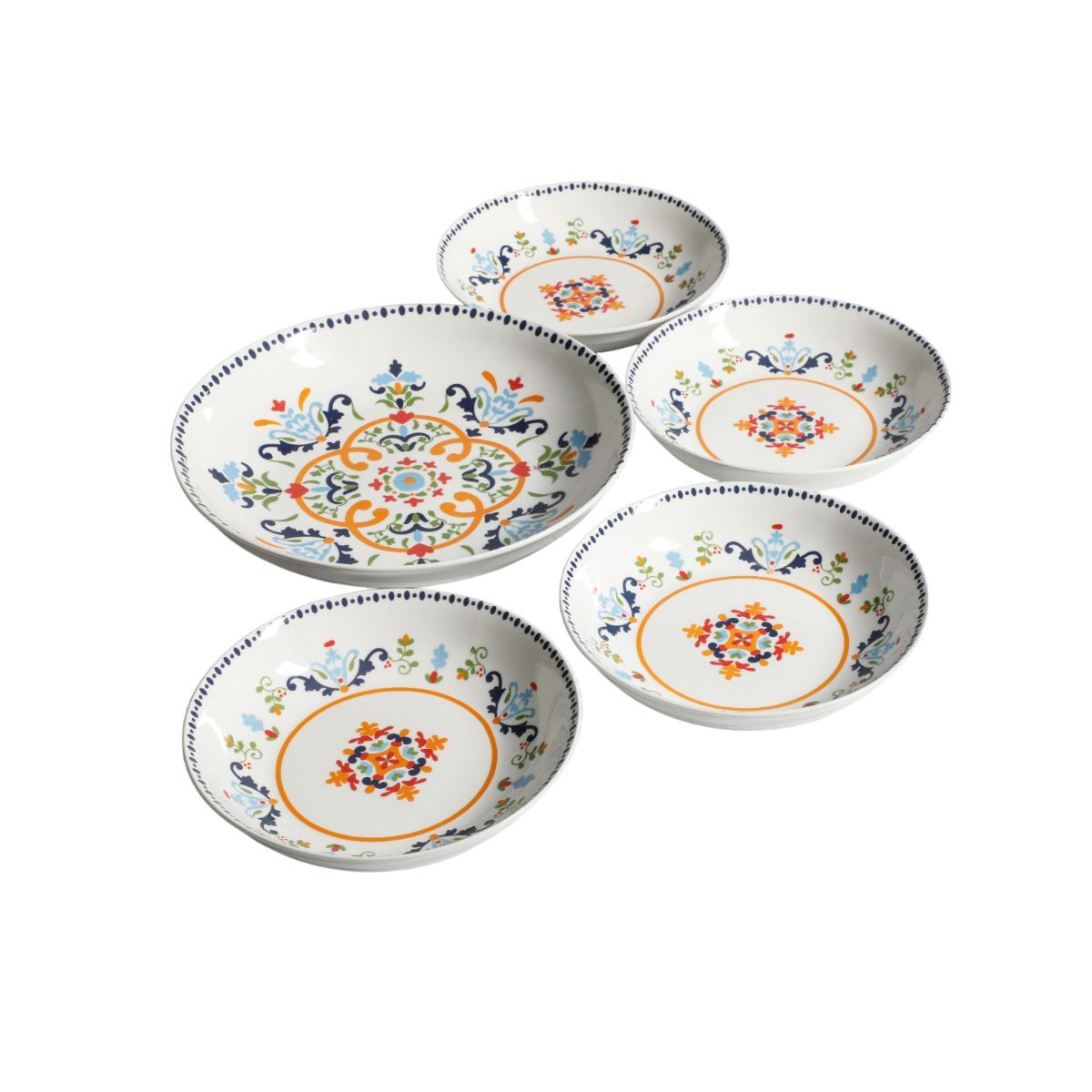 Set 5Pz Tazones Flor Ceramica Gibson Home image number null