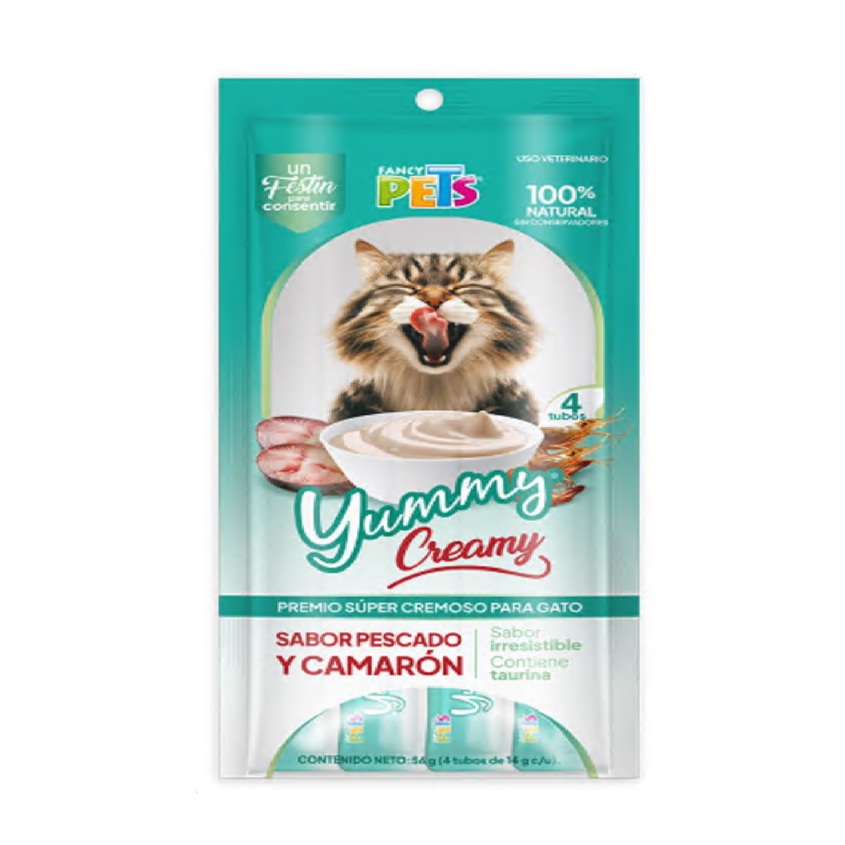 Yummy Creammy Para Gato Pescado Y Camar&oacute;n image number null