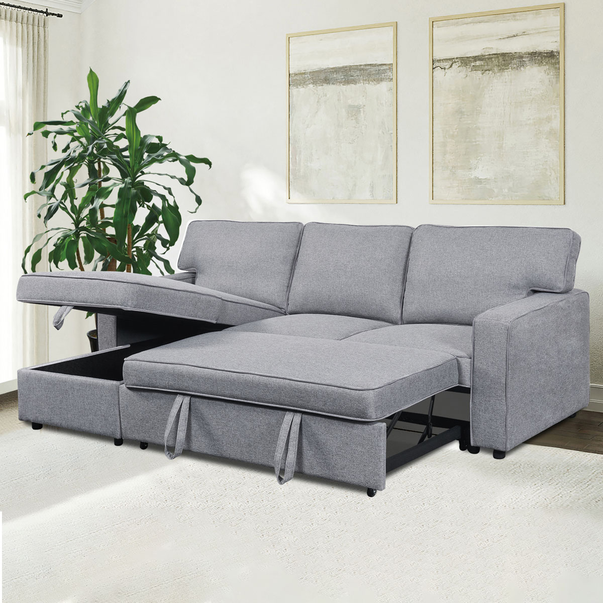 Sof&aacute; Cama Reversible Lenox Respaldo Abatible Lottus image number null