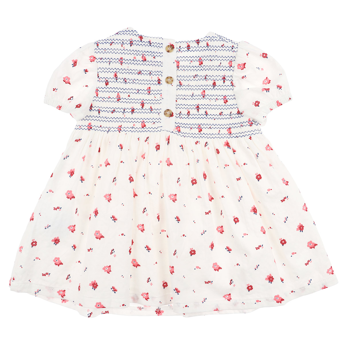 Vestido Smock Floral Algod&oacute;n Carosello para Beb&eacute; Ni&ntilde;a image number null
