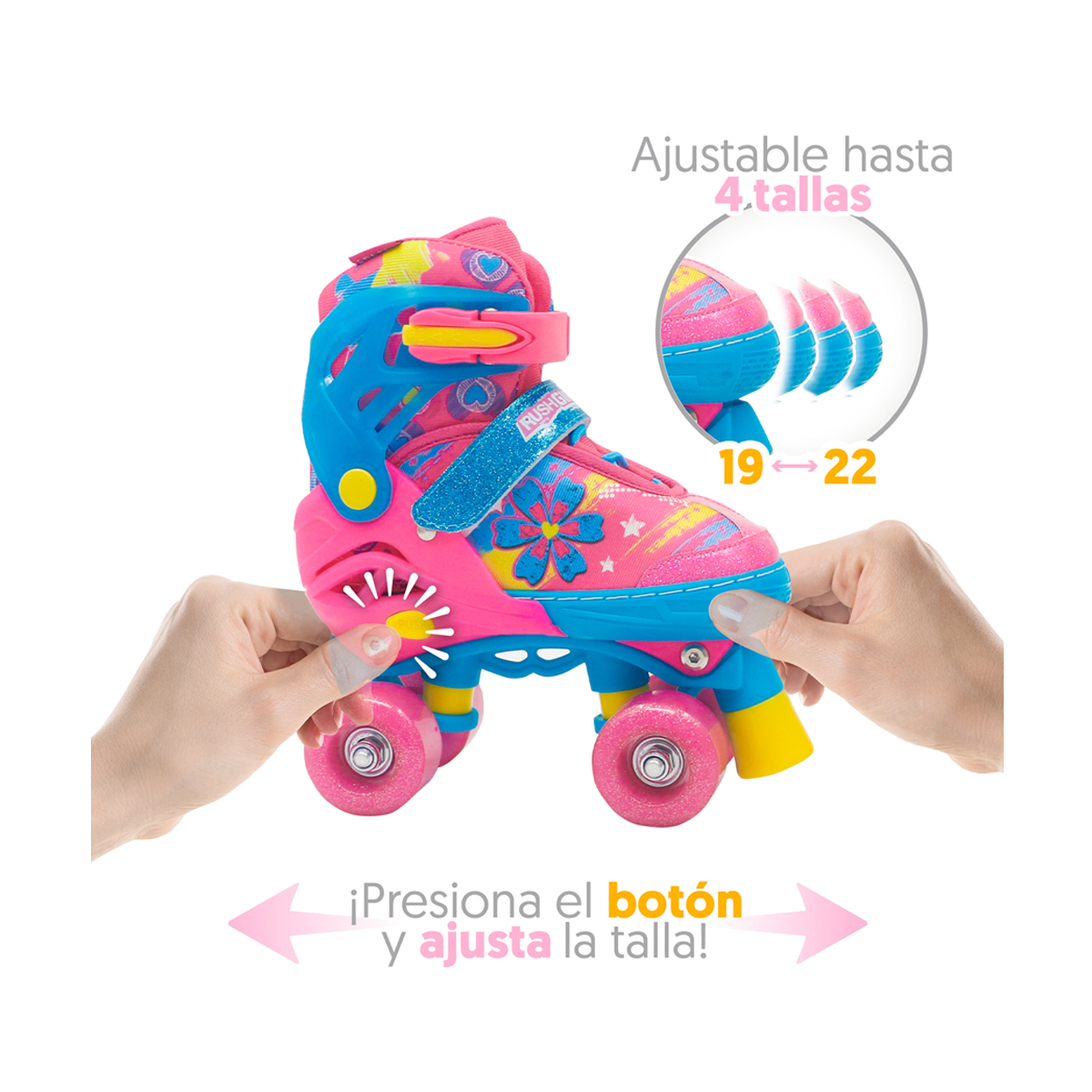 Patines 4 Ruedas Ajustables Quad Rush Girl Flying Wheel image number null