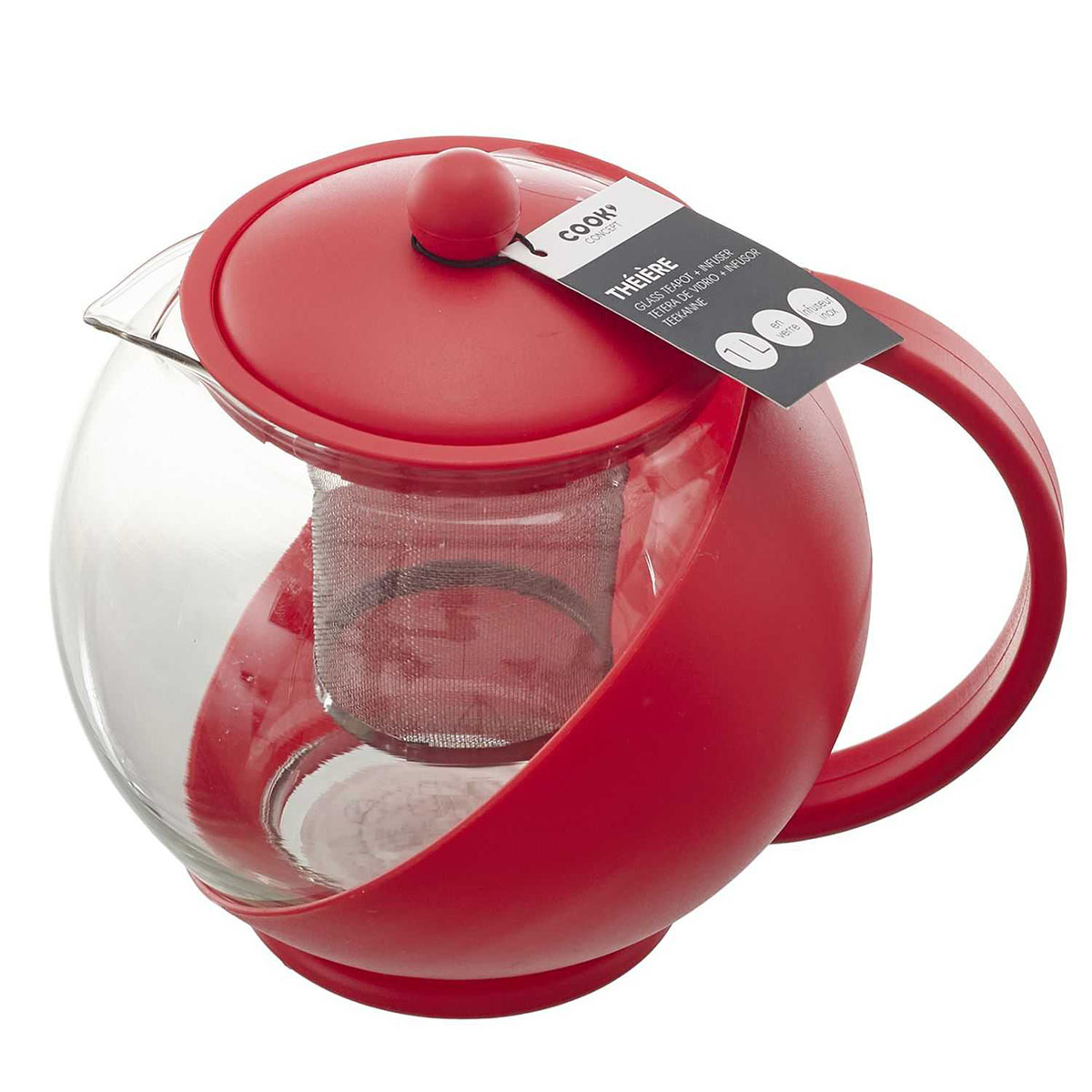 Jarra 1L Redonda Con Infusor Acero Vidrio Cook Concept image number null