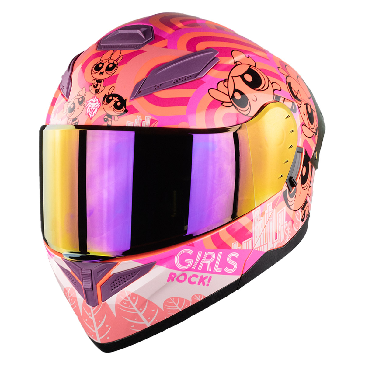 CASCO ABATIBLE STARK CN CHICAS SUPERPODEROSAS ROSA image number null