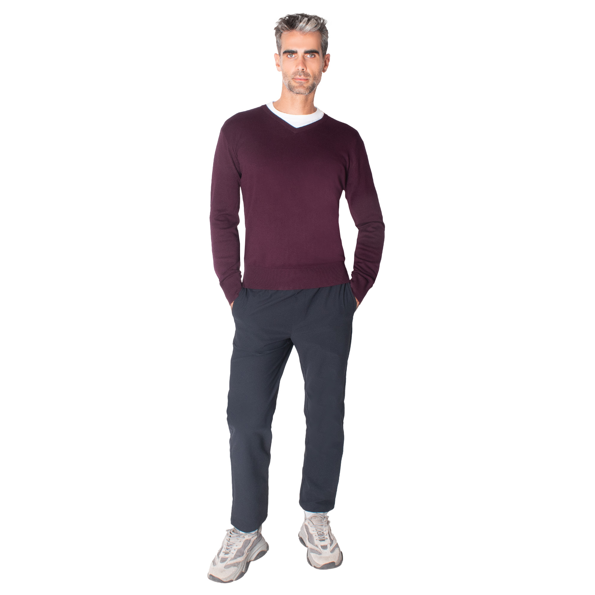 Su&eacute;ter Regular Fit Cuelllo V Generra para Hombre image number null