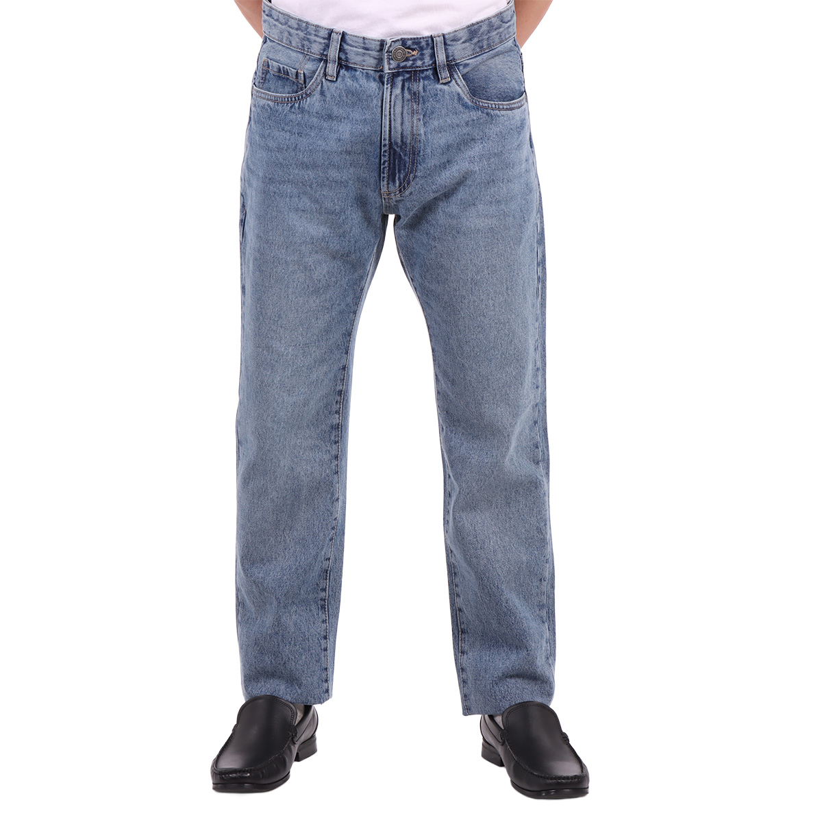 Jeans Regular Fit Deslavado Casual OVS para Hombre image number null
