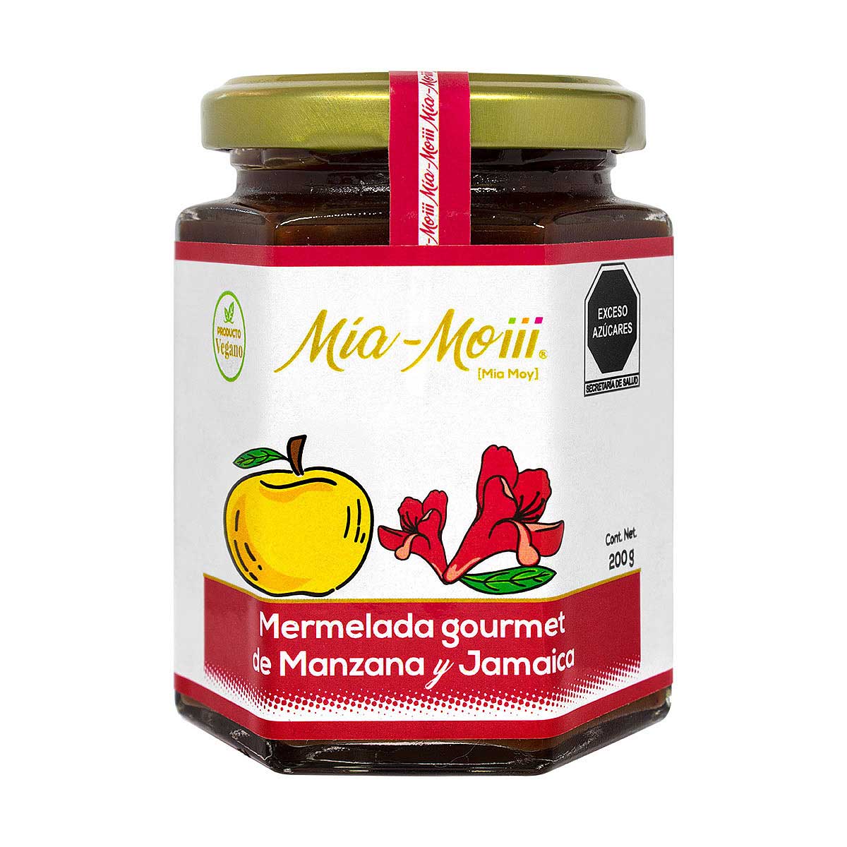 Mermelada Gourmet Manzana Jamaica 200g M&iacute;a-Moiii image number null