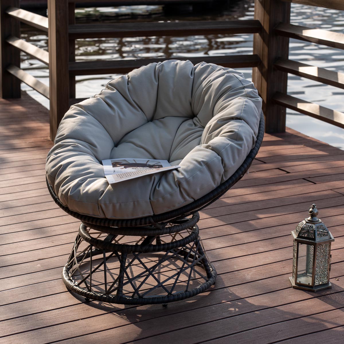 Papasan Metal Giratorio VINTAGE HOME image number null