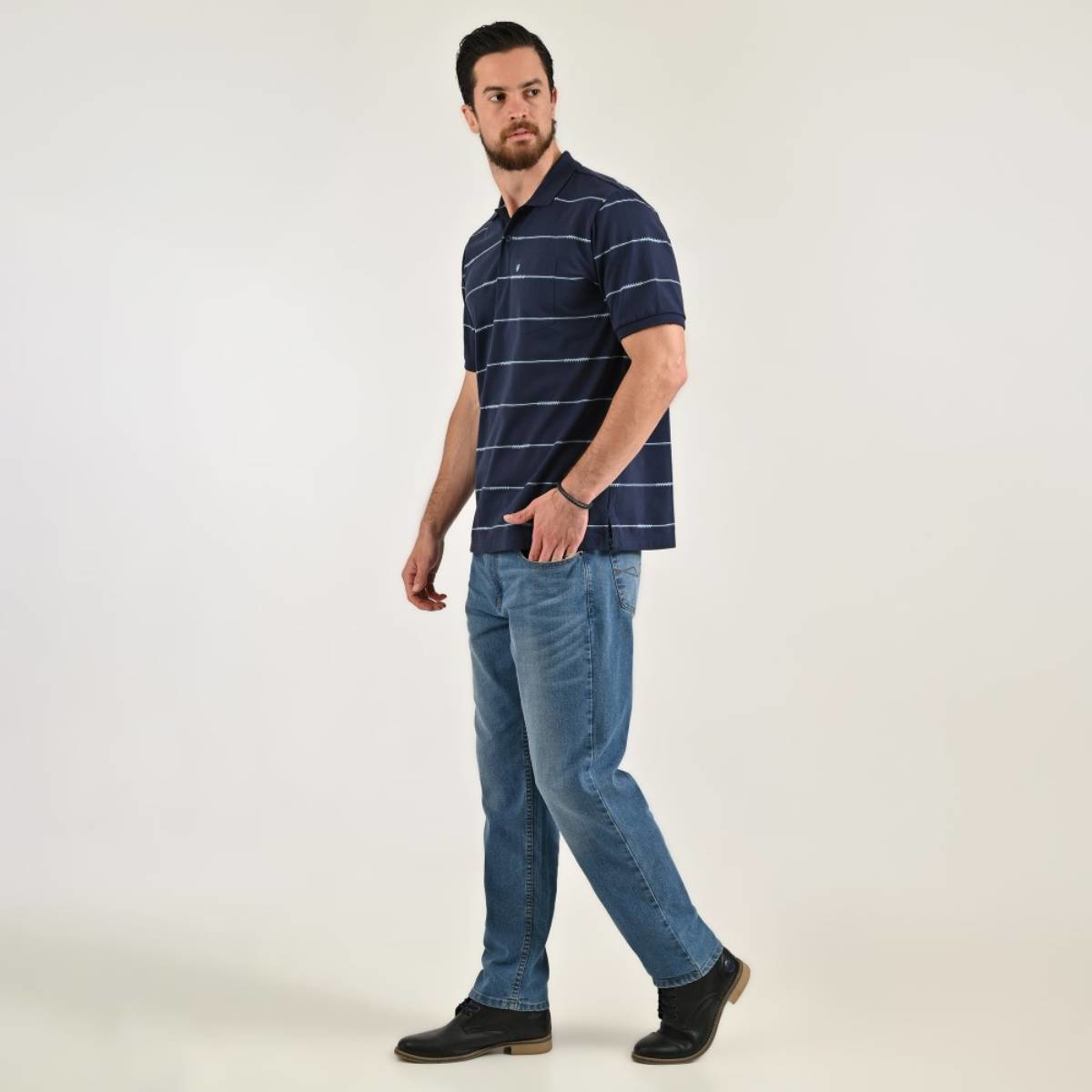 Playera Polo Yale Manga Corta para Hombre Plus image number null