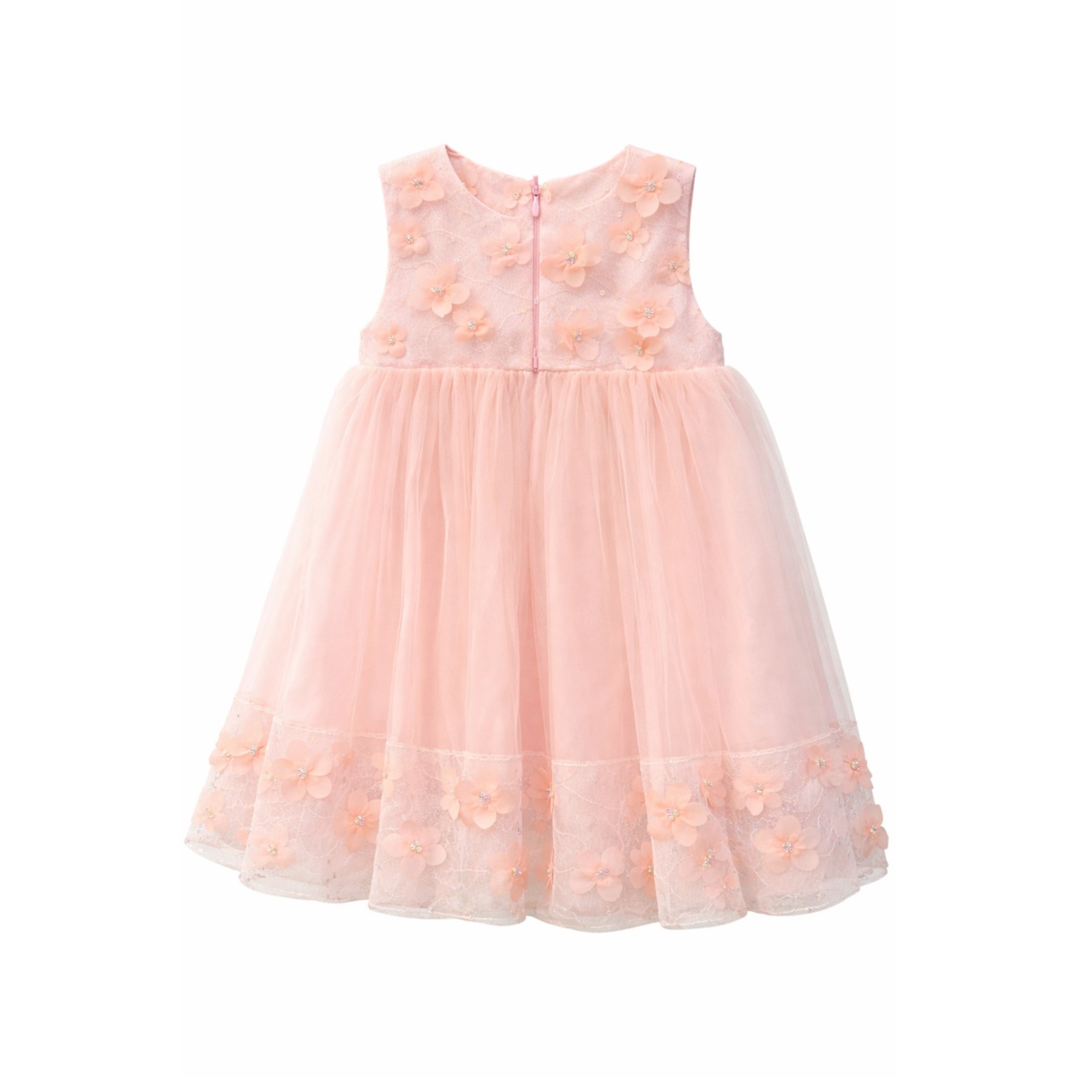 Vestido Flores Tul con Mo&ntilde;o Pink Galery para Ni&ntilde;a image number null