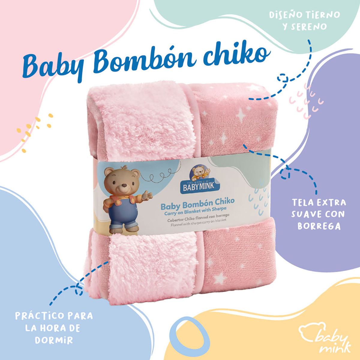 Cobertor con Sherpa Bombon Baby Mink image number null