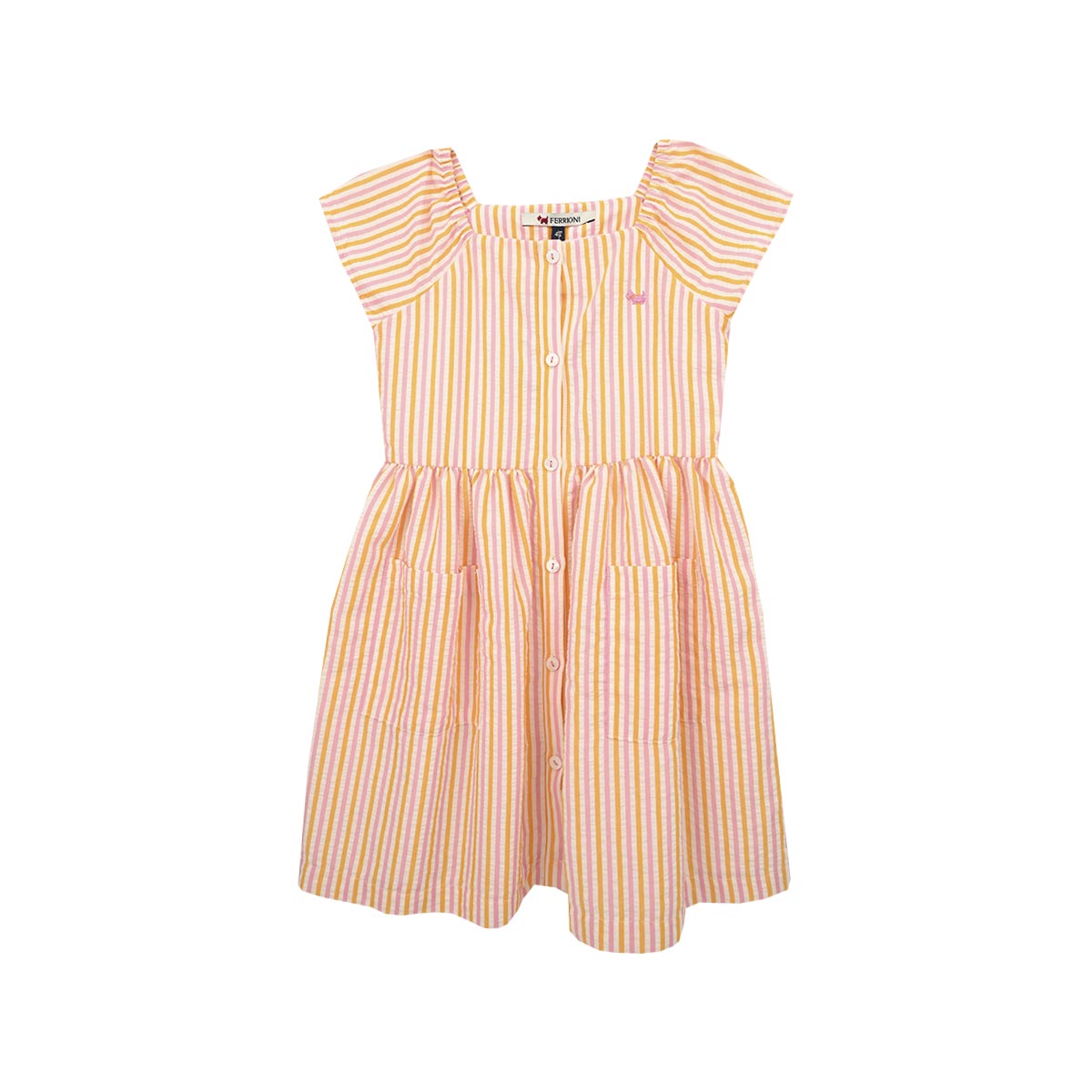 Vestido Mandarina Manga Corta Ferrioni para Ni&ntilde;a image number null