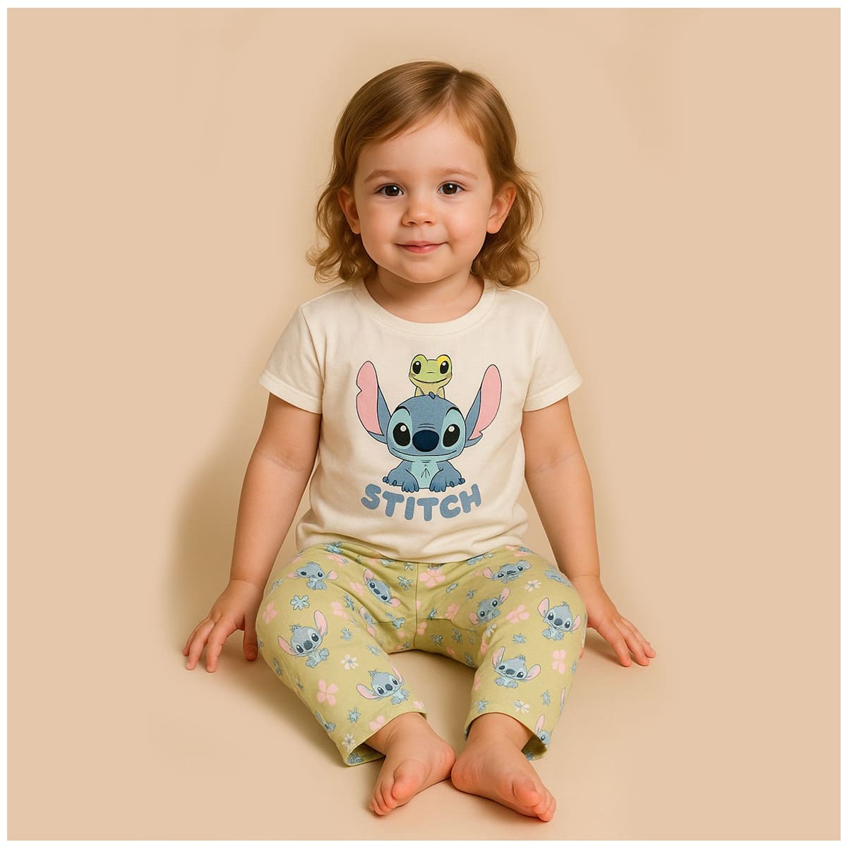 Pijama Playera Manga Corta con Pantal&oacute;n Disney para Beb&eacute; Ni&ntilde;a image number null