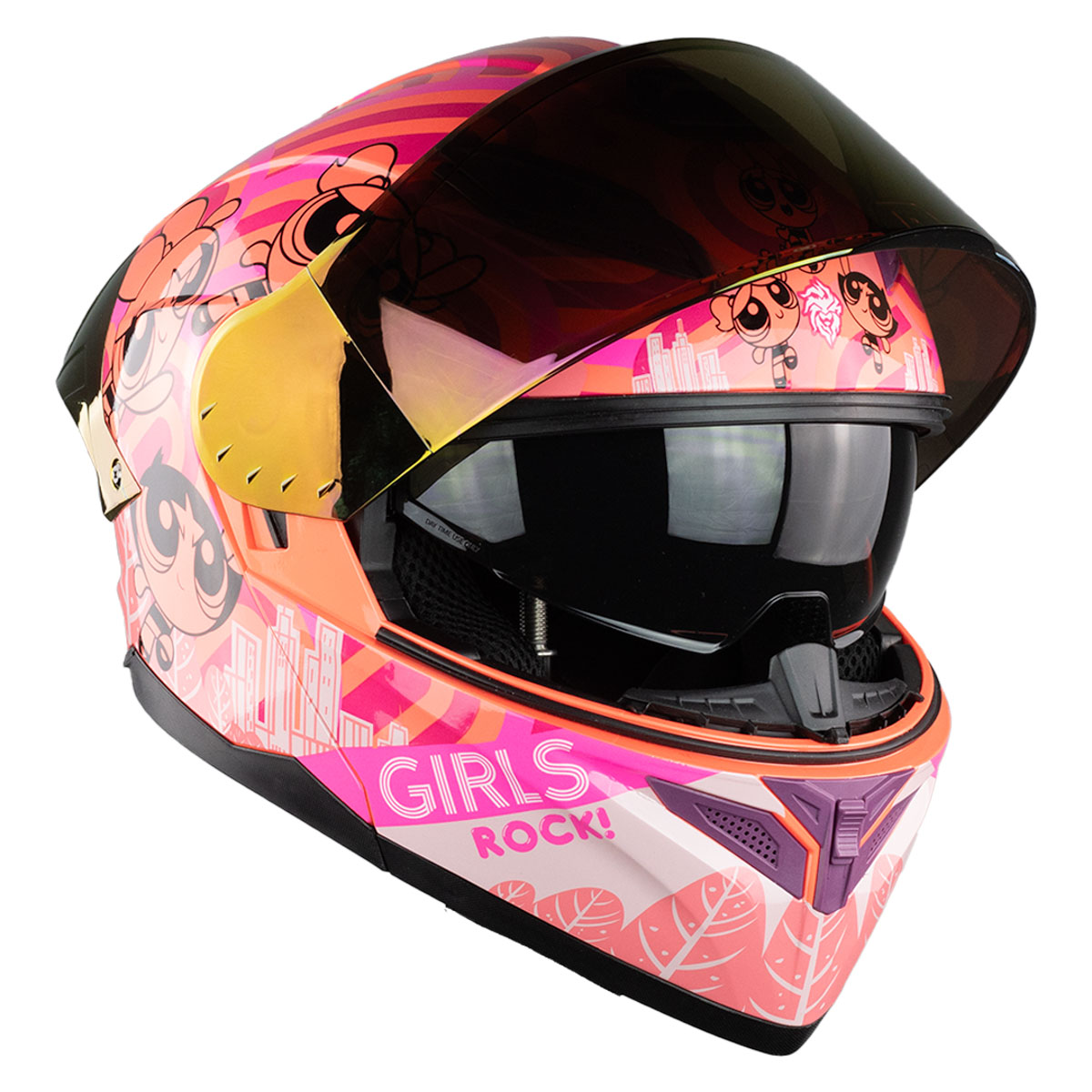 CASCO ABATIBLE STARK CN CHICAS SUPERPODEROSAS ROSA image number null