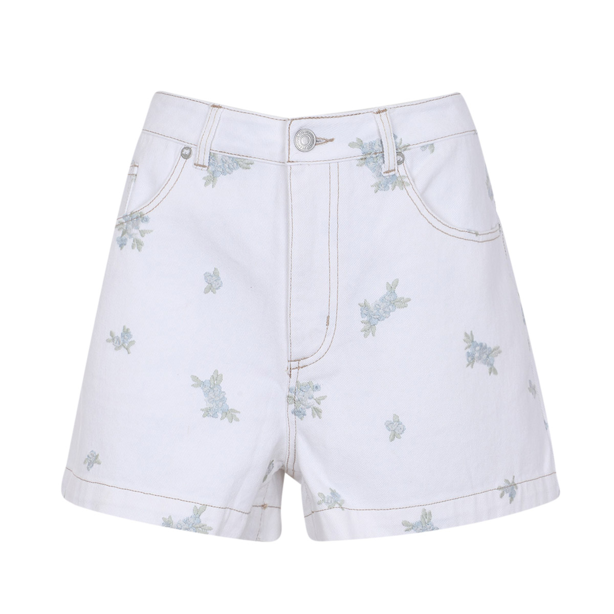 Short Bordado Flores Jeanious Para Mujer Curvy image number null