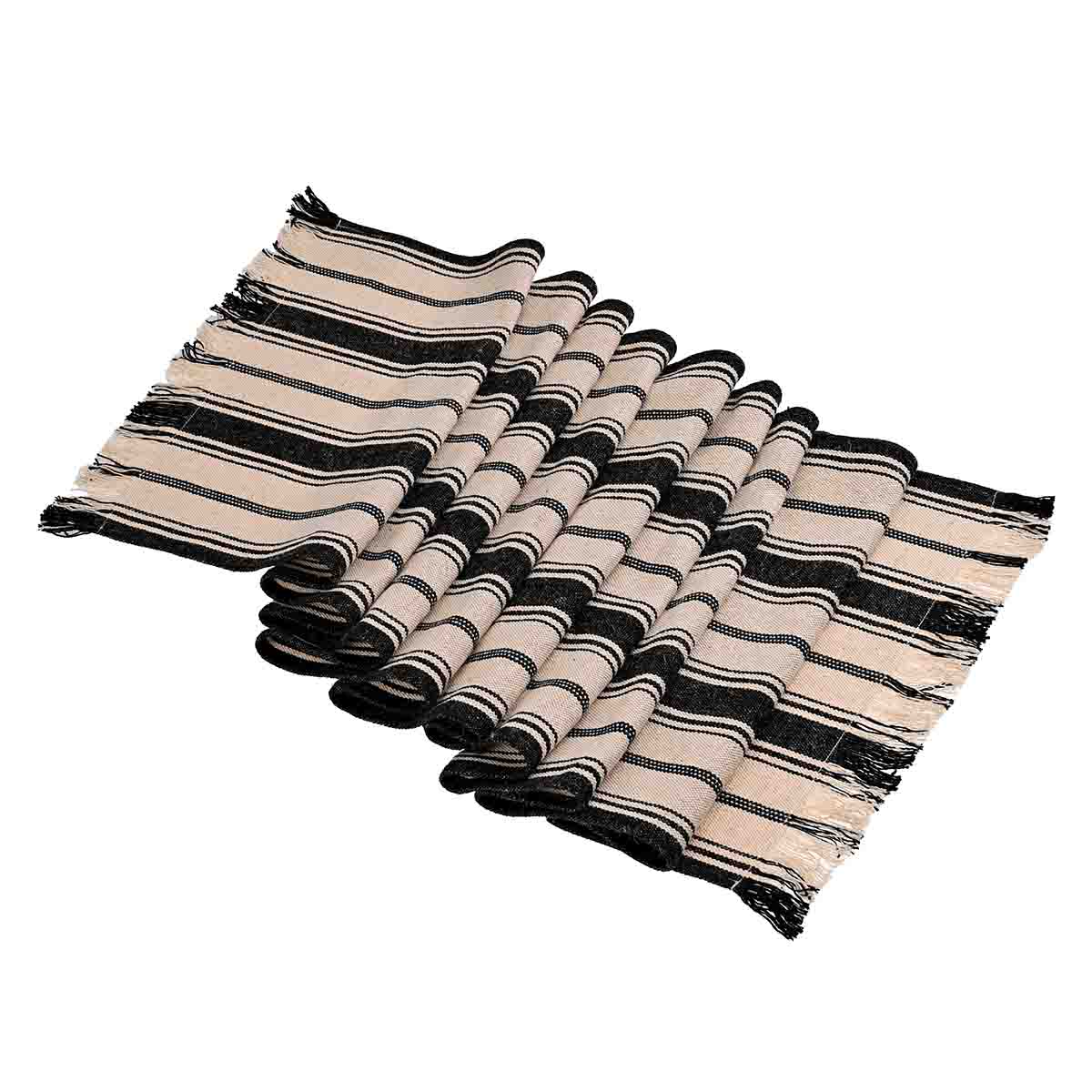 Camino de Mesa Vintage Home Flecos Black Natural image number null